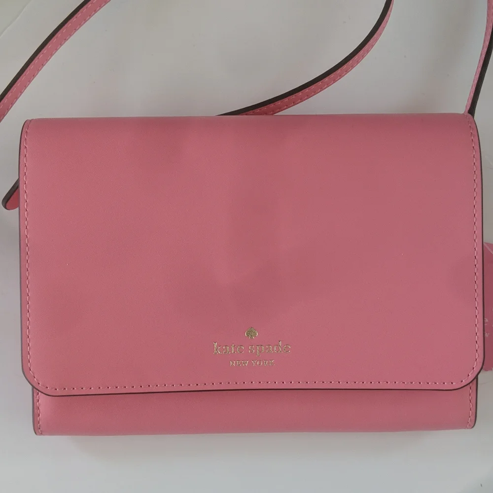 NWT Kate Spade Small Flap Wallet on A String Bag - Picture 2 of 5